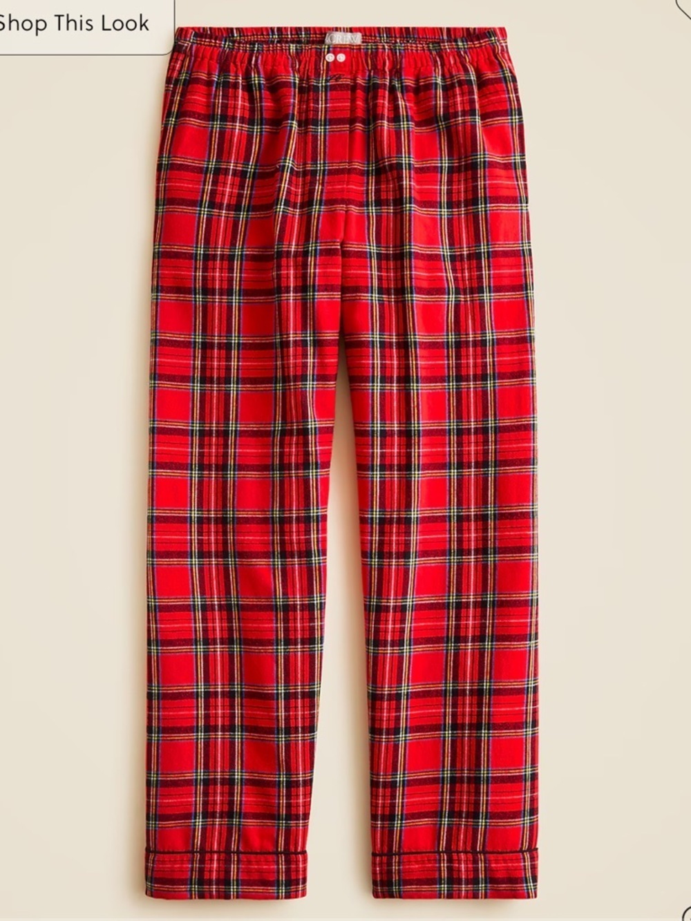 J crew Flannel pajama pant in Good Tidings plaid